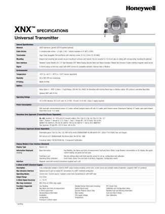 HONEYWELL XNX TECHNICAL MANUAL Pdf Download